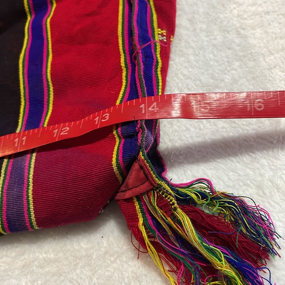 India Red and Black Striped Women's Shoulder Bag - Picture 8 of 11